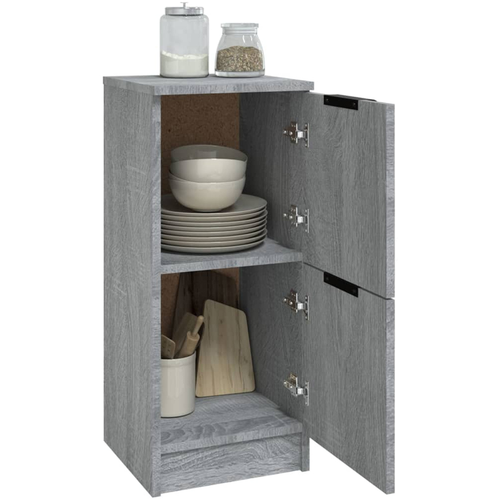 vidaXL 2 Door Grey Sonoma Wooden Sideboard Image 3