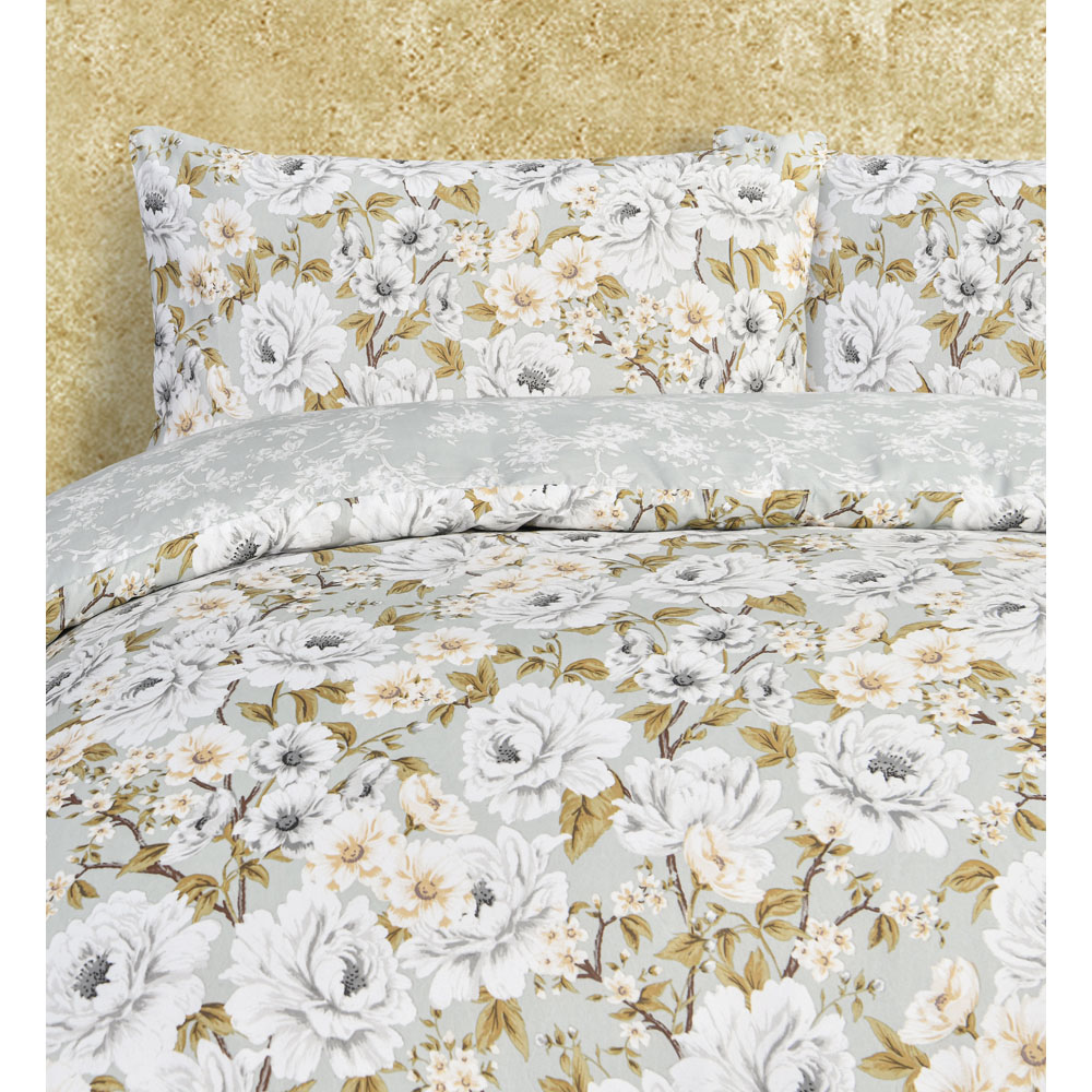 Smart Living Double Green Elegant Blooms Duvet Set Image 5