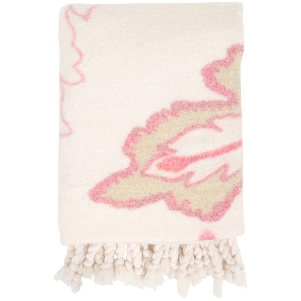 Theodora Tassel Throw Cream Image 1