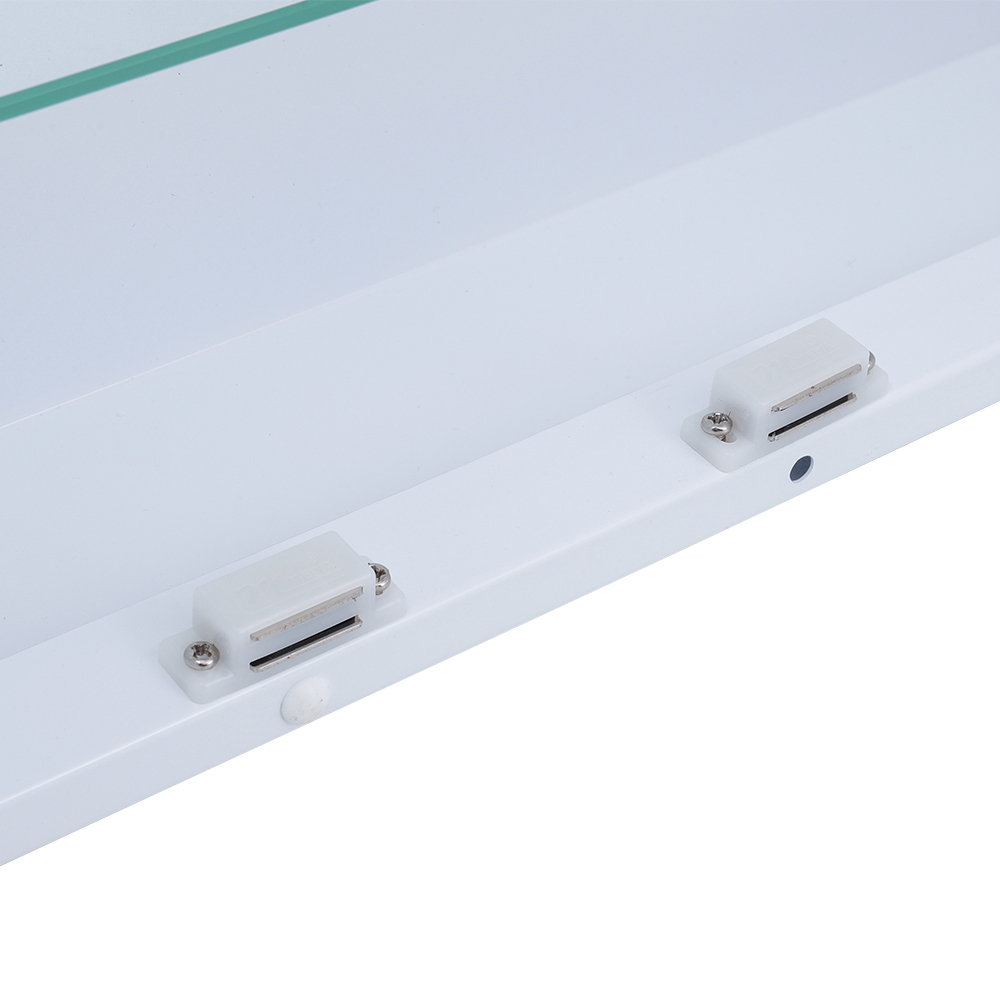 Living and Home 2 Door White Wall-Mounted LED Mirror Bathroom Cabinet Image 4
