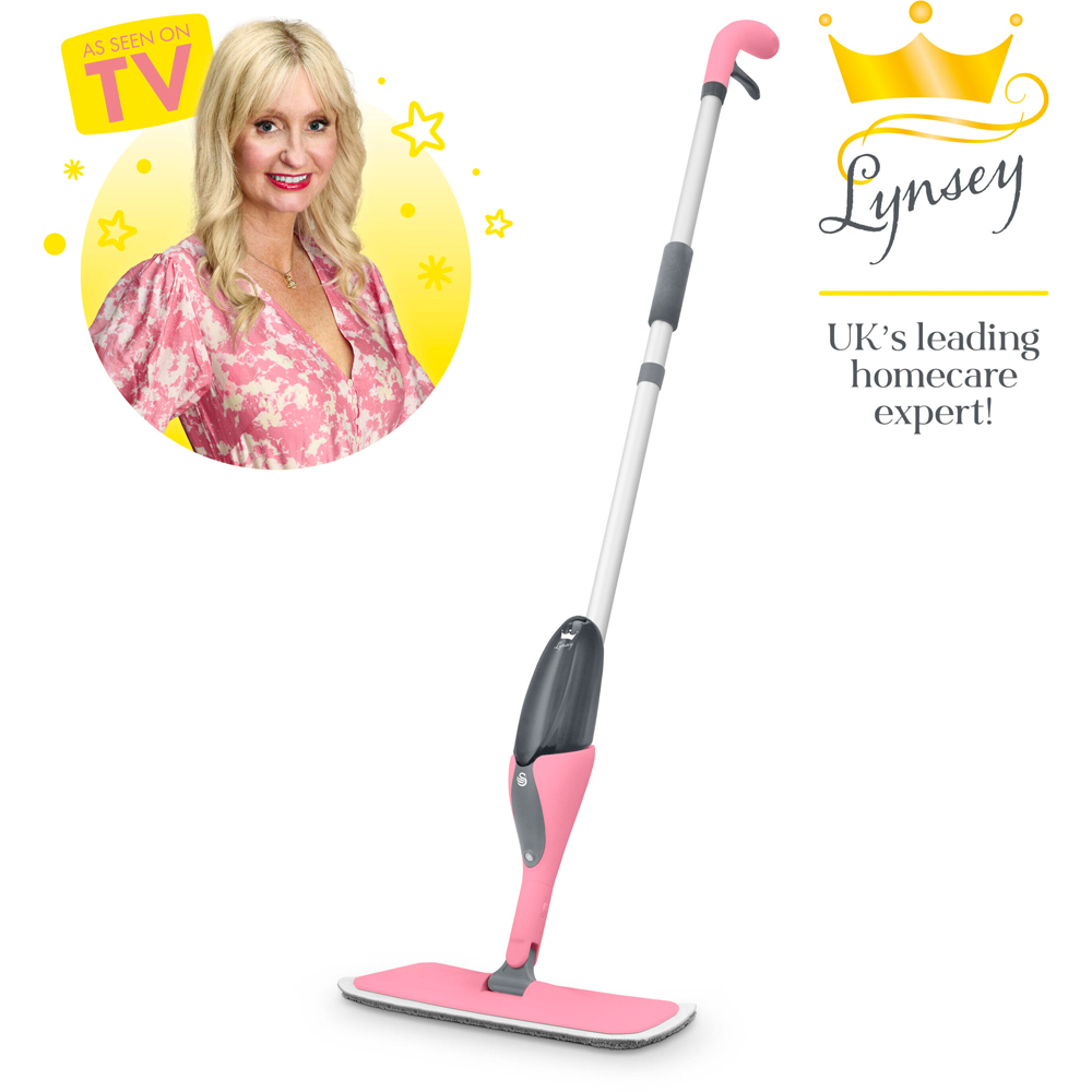 Swan Lynsey 2-in-1 Pink Microfibre Spray Mop Image 4