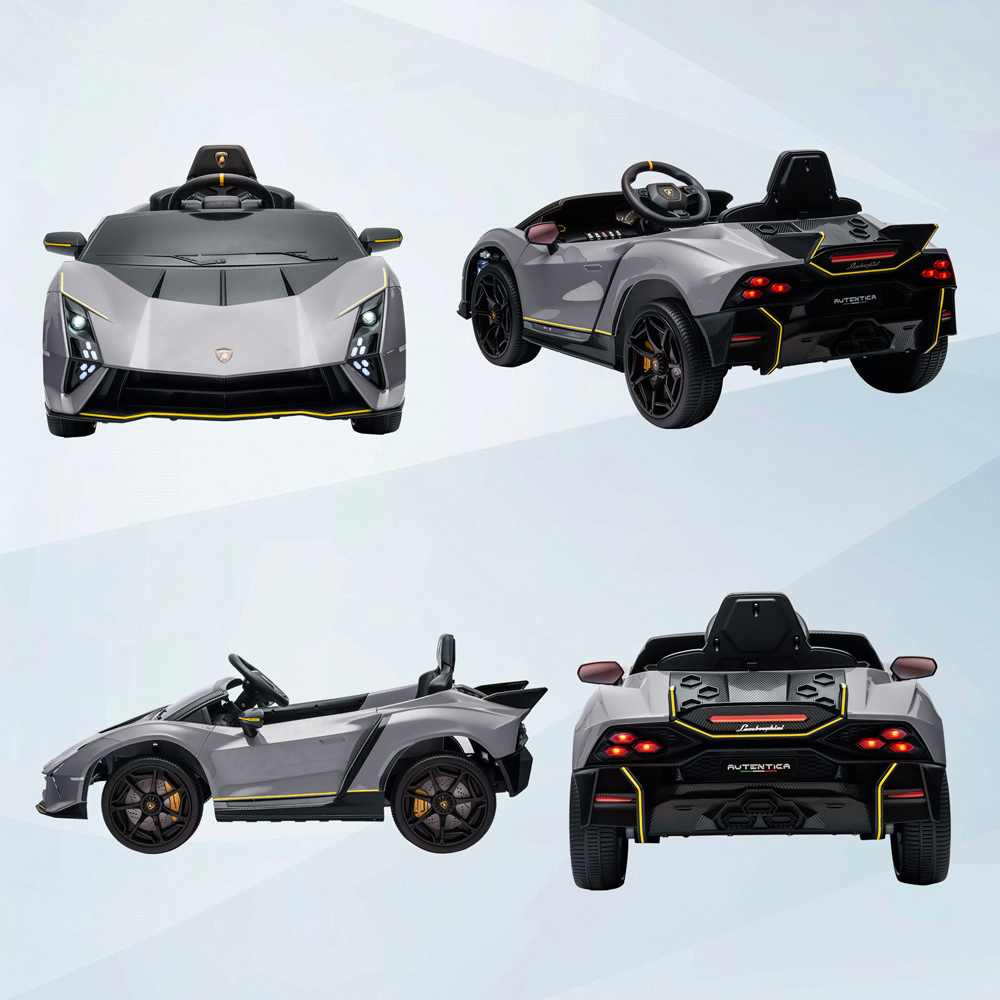 Tommy Toys Grey Lamborghini Autentica Licensed Ride on Car 12V Image 8