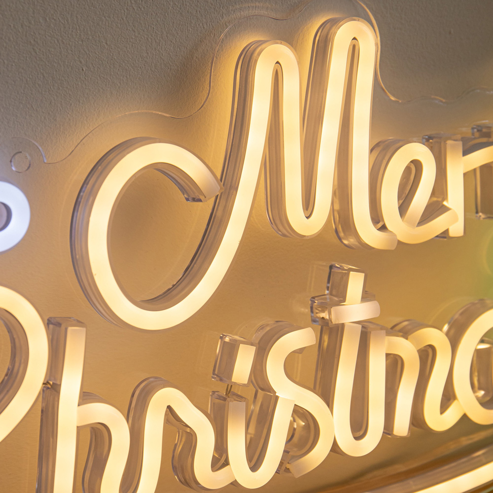 Samuel Alexander Multicolour LED Light-Up Neon Merry Christmas Decoration 43cm Image 4