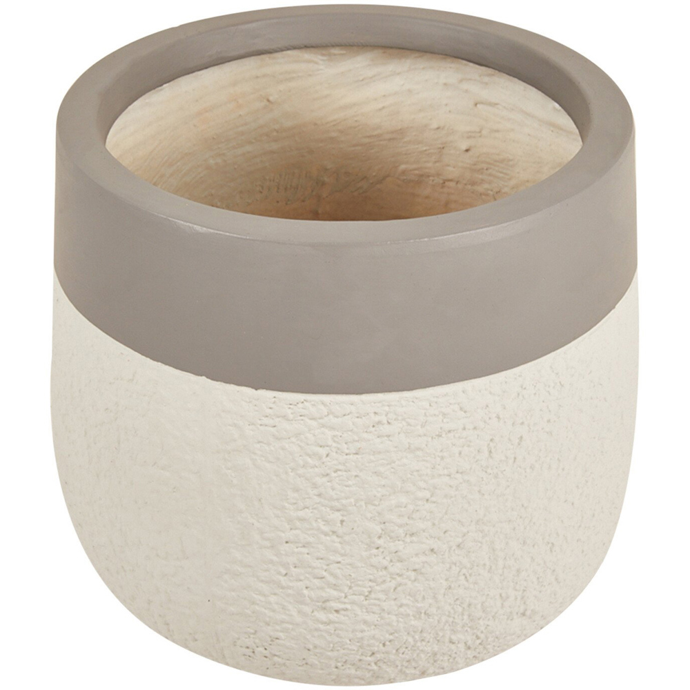 Two Tone Pot Grey 40cm Image 3