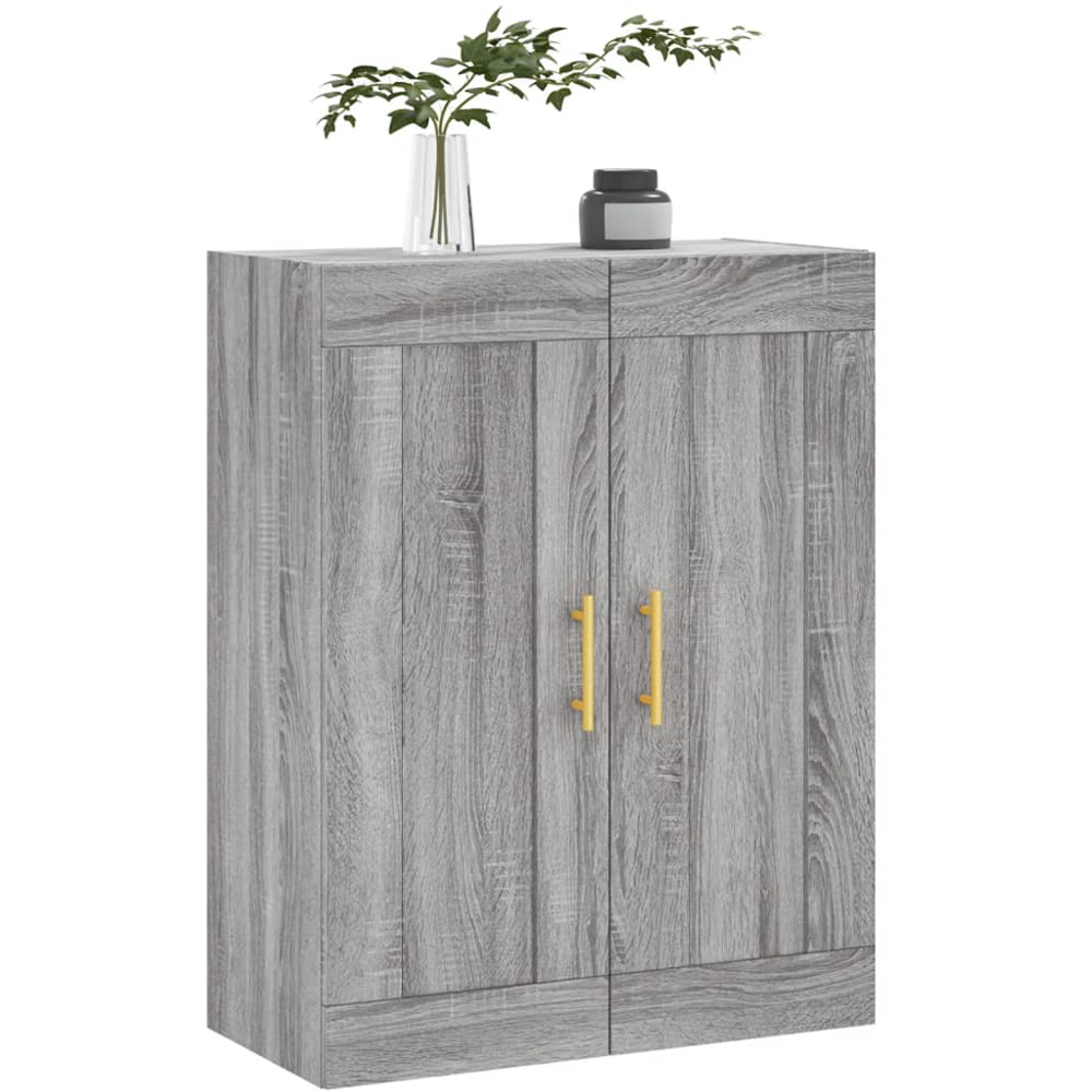 vidaXL 2 Door Grey Sonoma Wall Mounted Cabinet Image 3