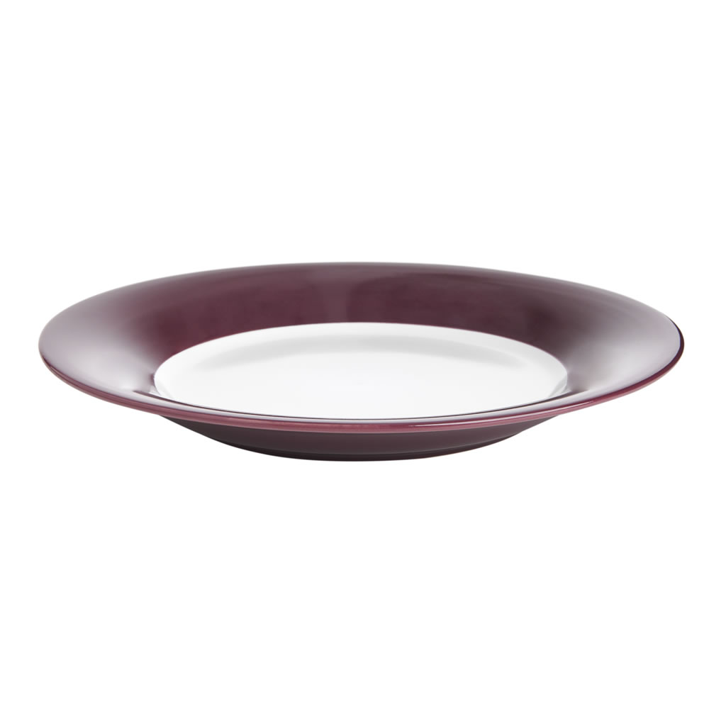 Wilko Colour Play Purple and White Dinner Plate Image 3