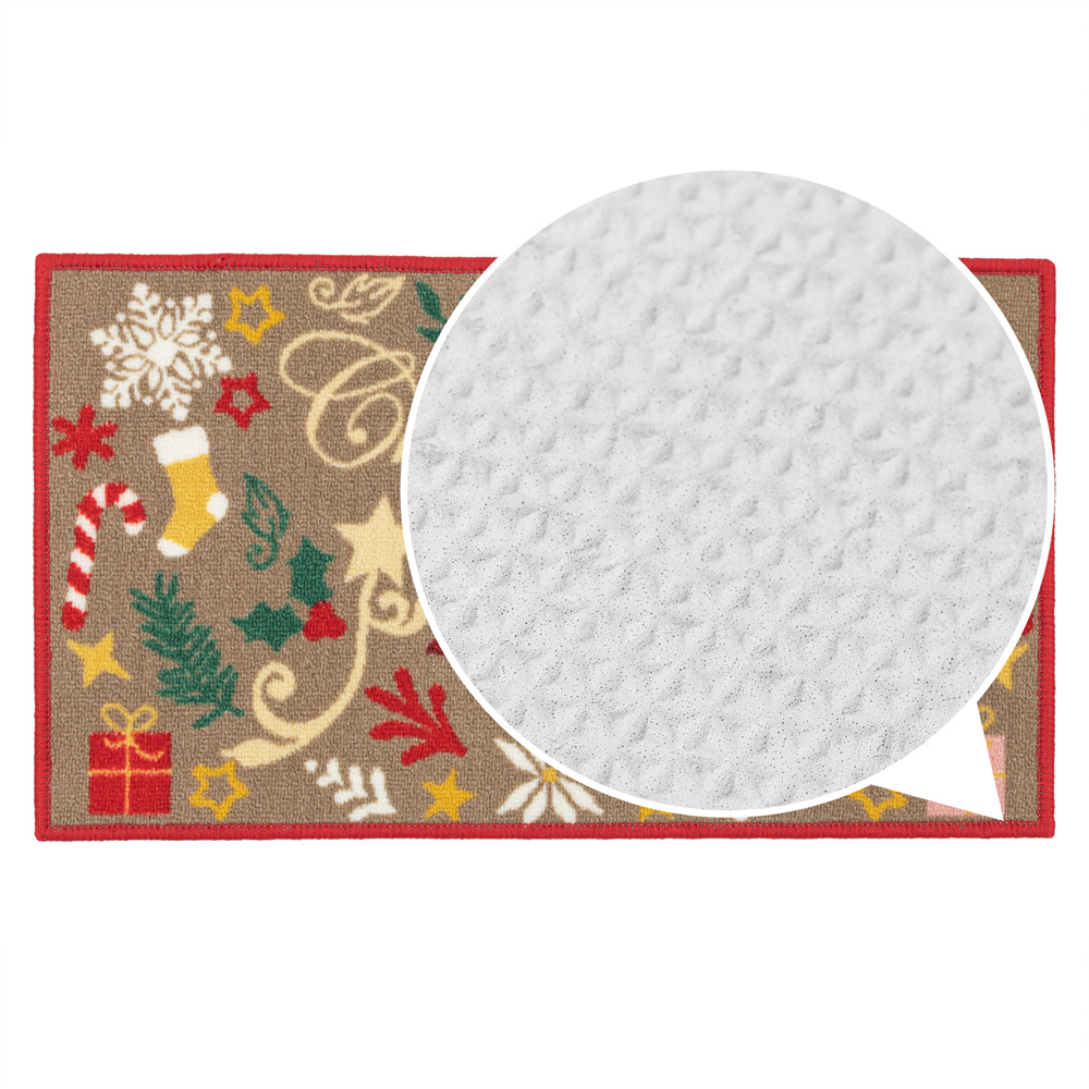 JVL Premium Scandi Christmas Nylon Pile Non Slip Indoor Mat 40 x 70cm Image 6
