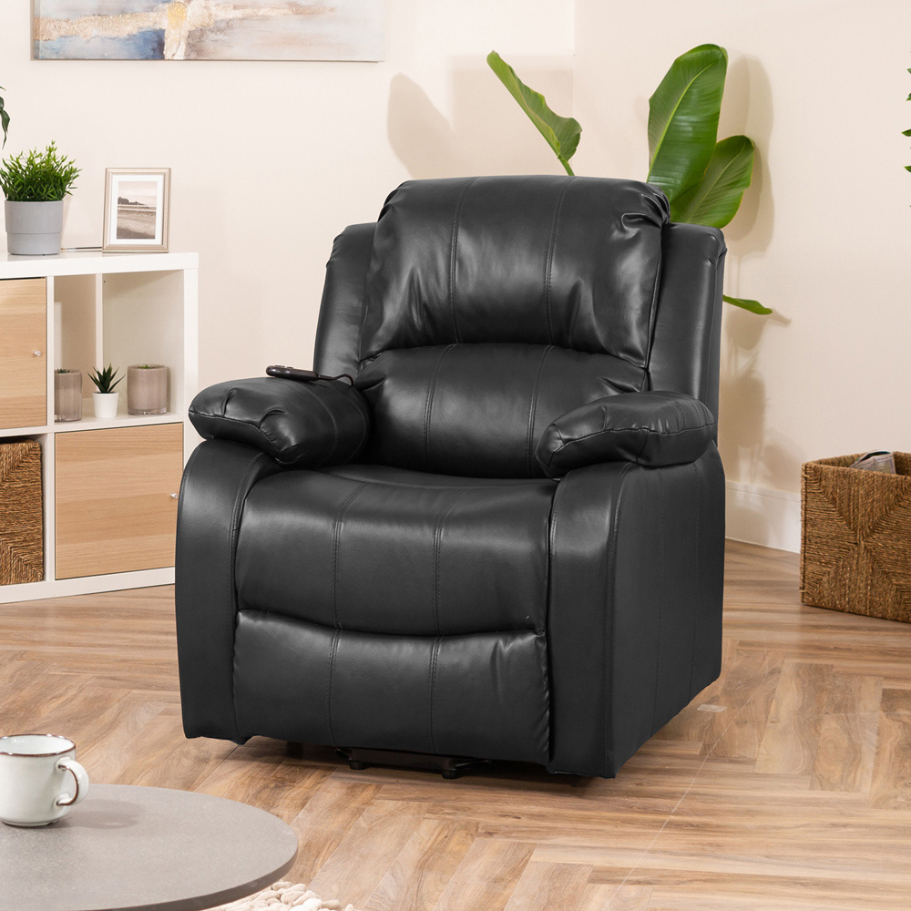 Artemis Home Northfield Black Dual Motor Massage and Heat Riser Recliner Chair Image 4