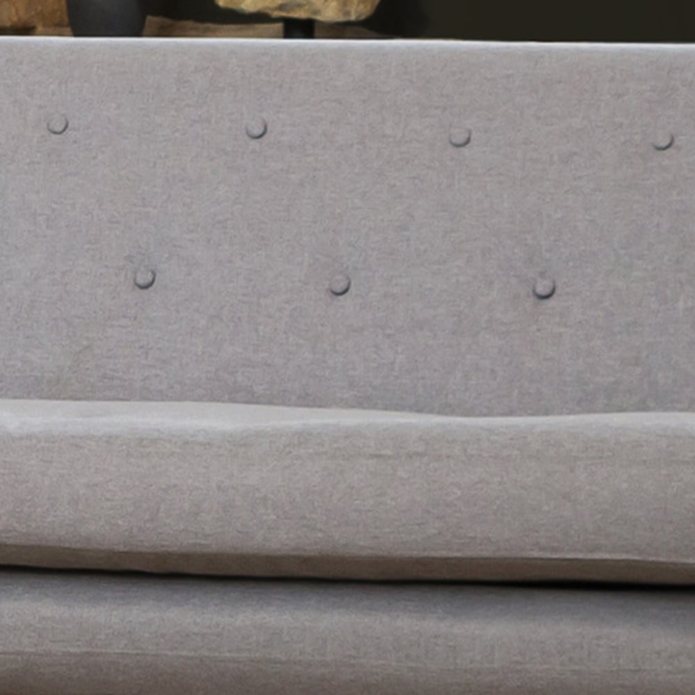 Lynwood 3 Seater Light Grey Fabric Sofa Image 3
