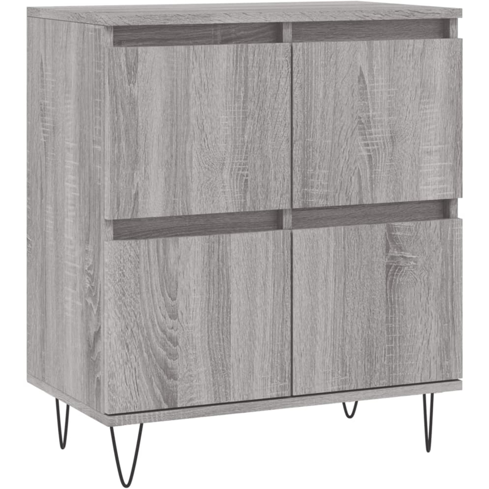 vidaXL 4 Drawer Grey Sonoma Sideboard 2 Pack Image 5