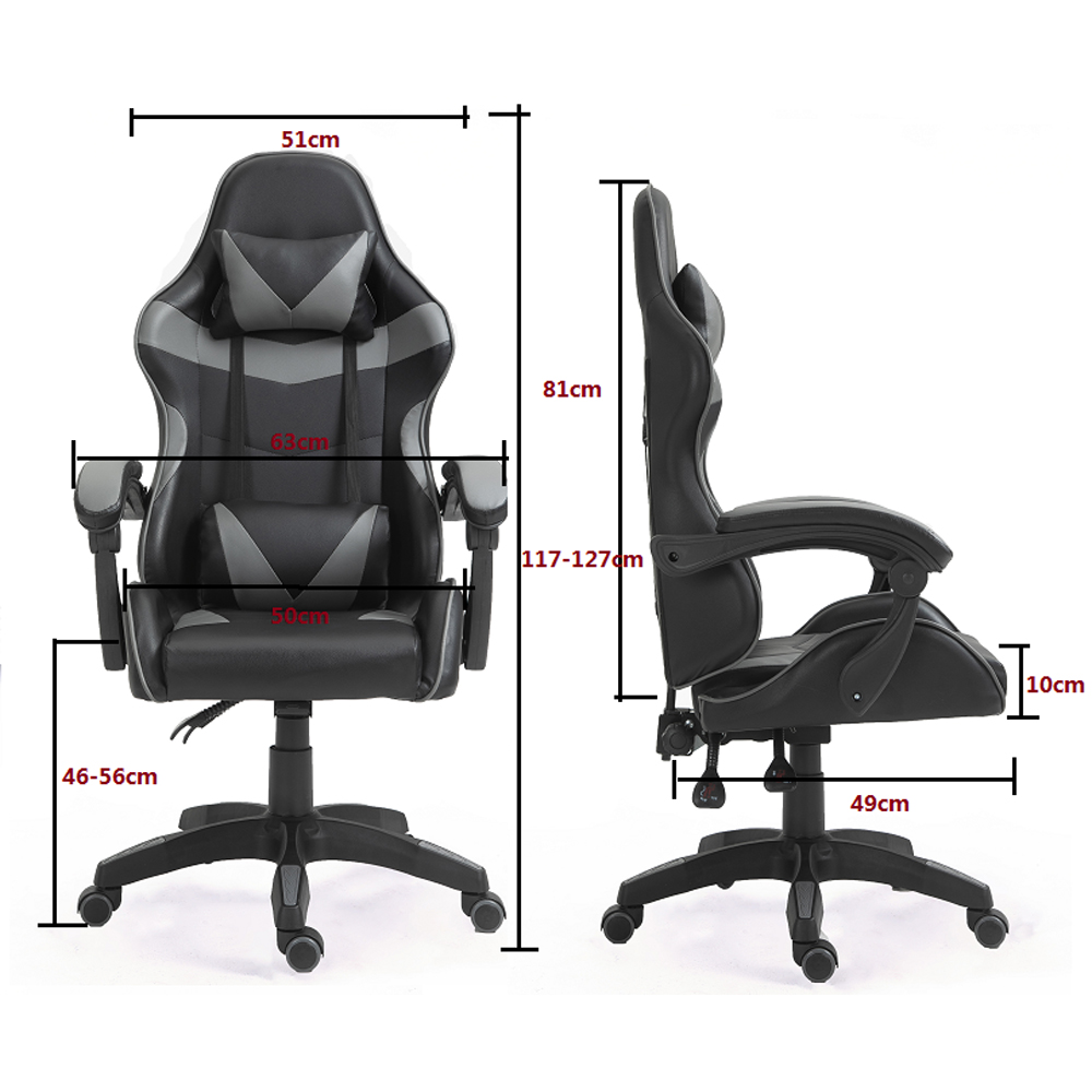 Blue Tilt and Swivel Computer Chair Image 8
