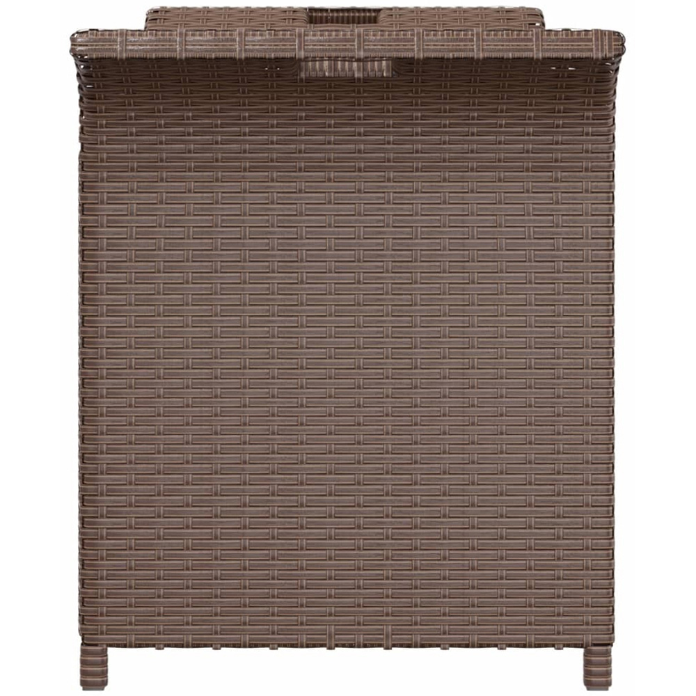 vidaXL 2 Seater Brown Rattan Storage Garden Bench Image 4