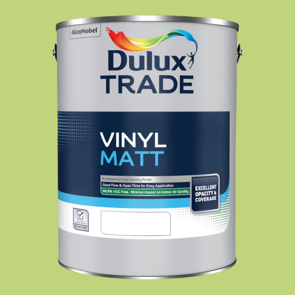 Dulux Trade Kiwi Crush Walls and Ceilings Vinyl Matt Paint 5L Image 2