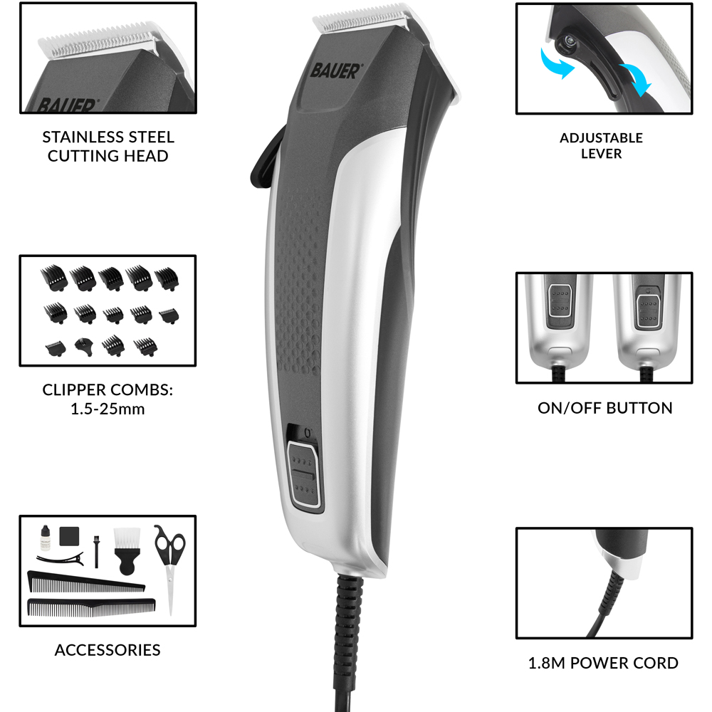 Bauer Hair Clipper Set with Travel Bag Image 6