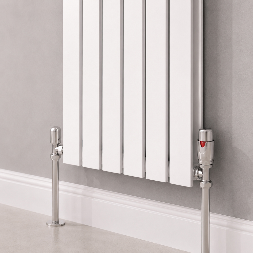 Go Bathrooms Perth White Double Vertical Flat Panel Radiator 1800 x 340mm Image 3