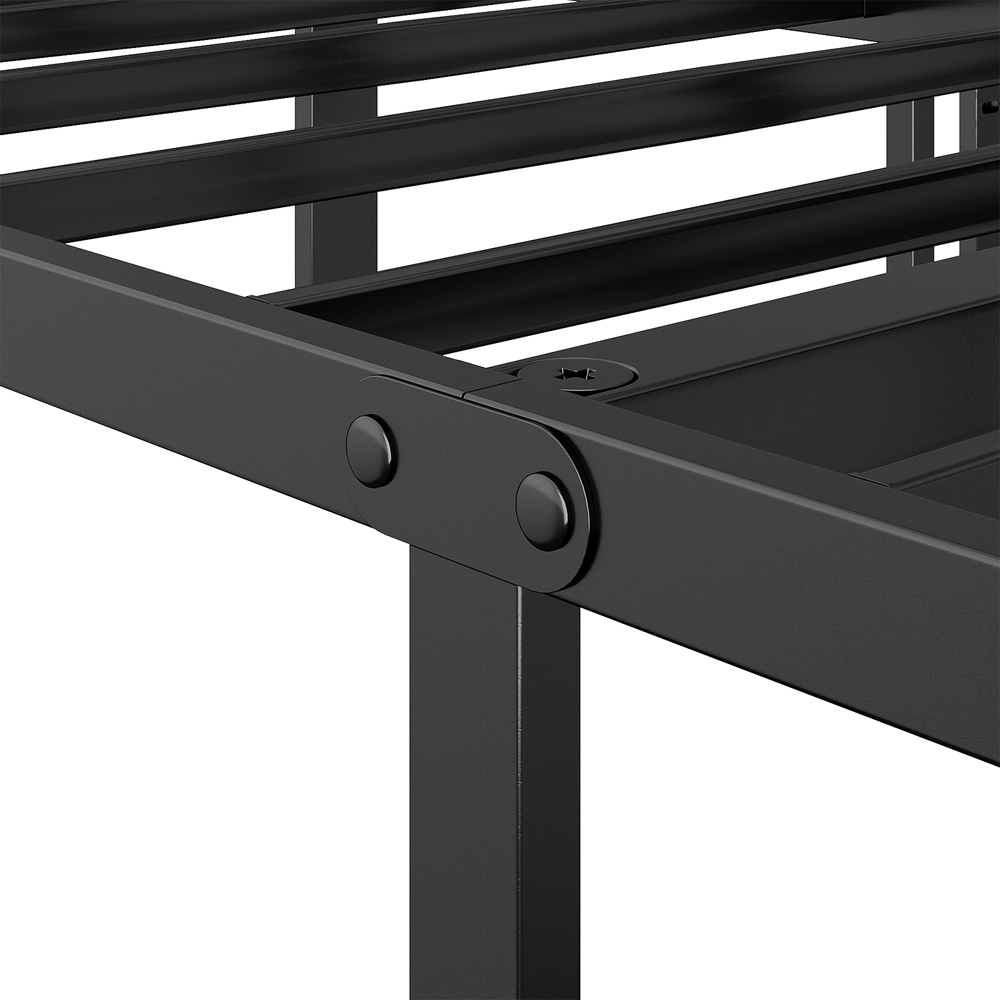 Living and Home King Size Black Metal Bed Frame Image 3