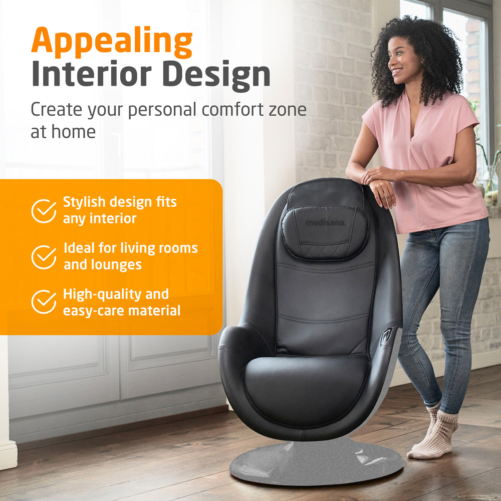 Medisana RS 670 Dark Grey Massage Lounge Chair with Footstool Image 8