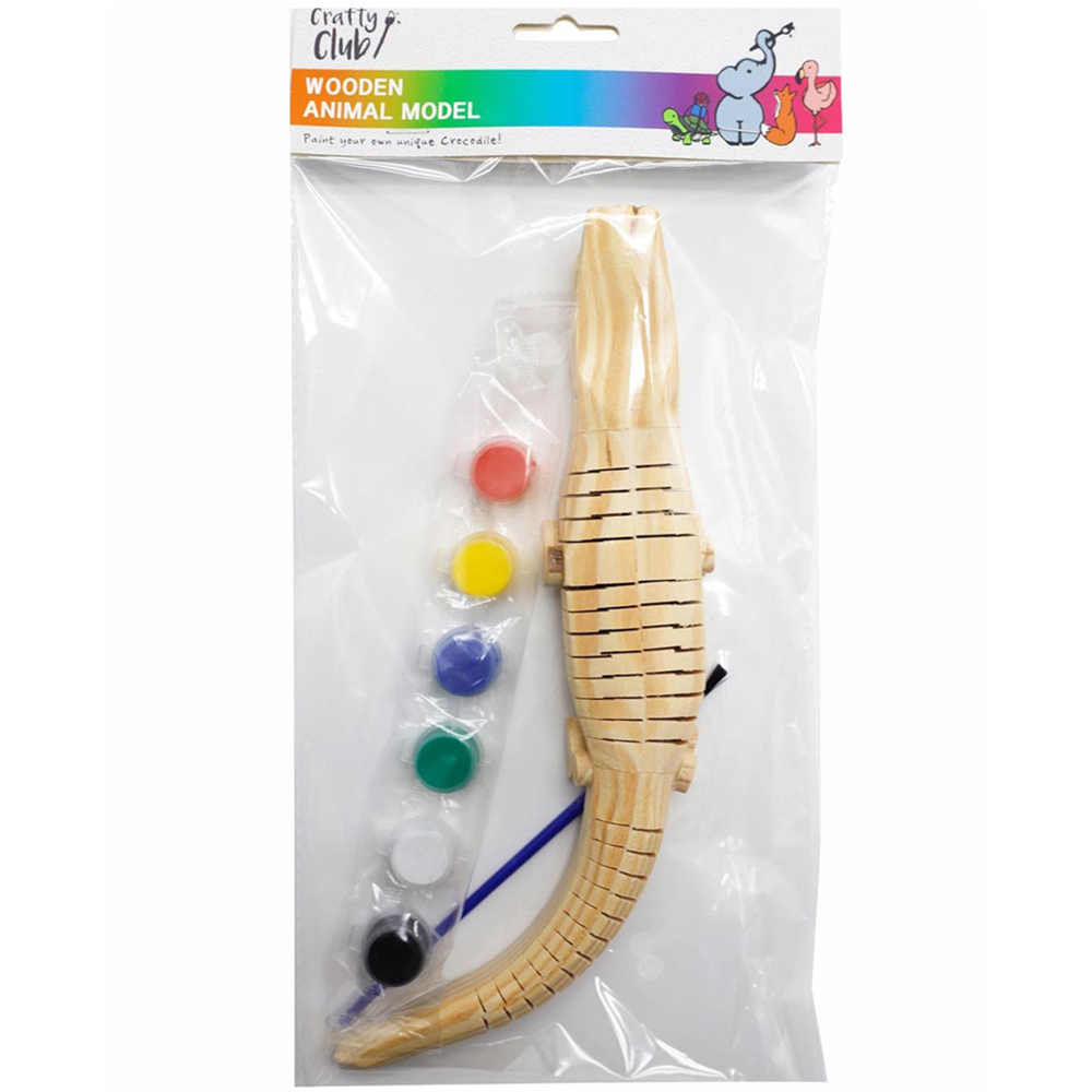 Crafty Club Paint Your Own Wooden Model - Crocodile Image