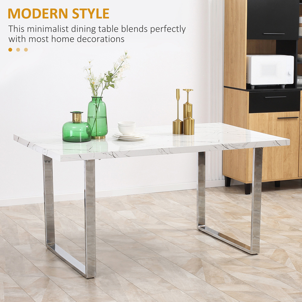 Portland 8 Seater Rectangular Dining Table White Image 7