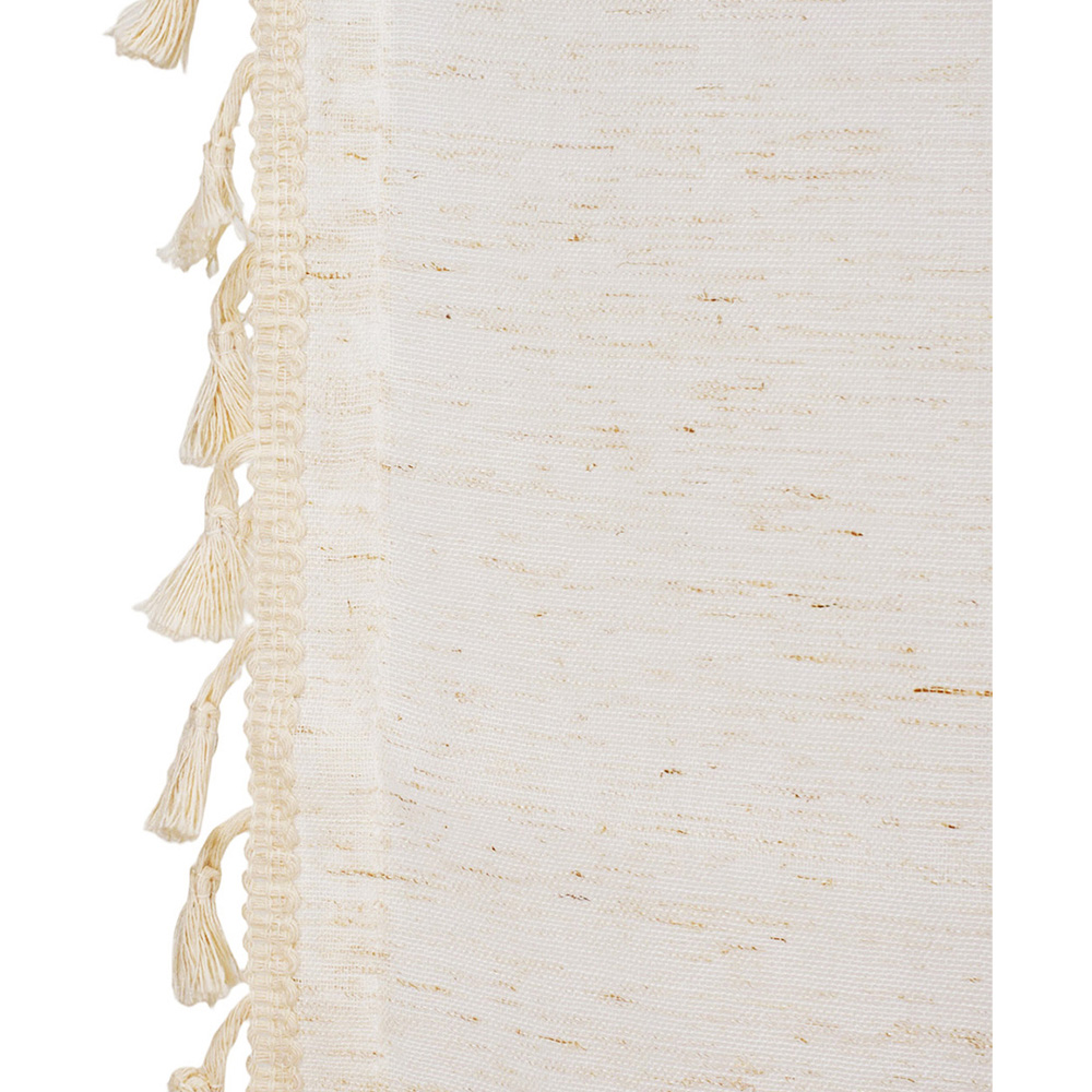Living and Home Beige Bohemian Semi Sheer Single Panel Curtain 132 x 160cm Image 4