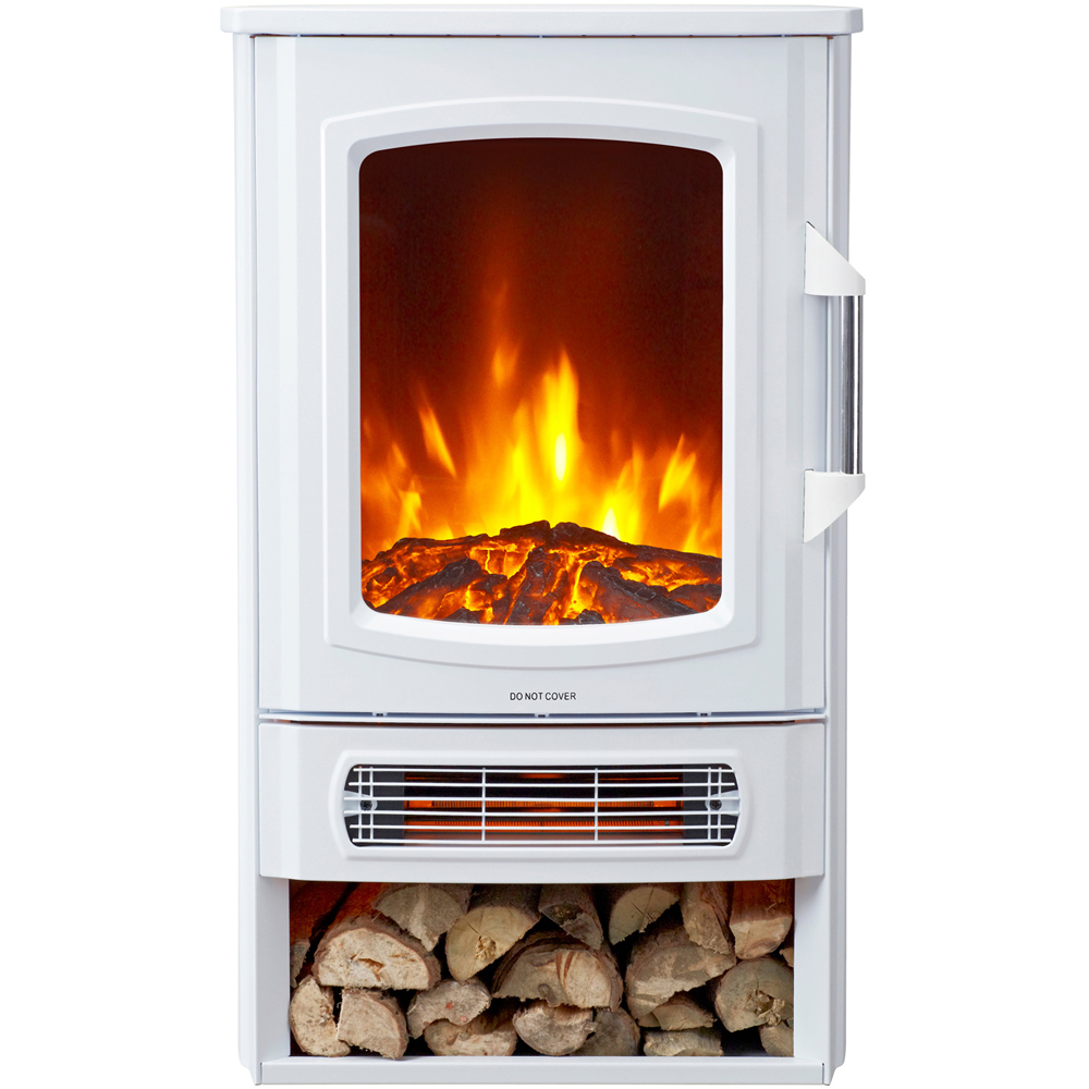 Neo Black Electric Heater Flame and Log Store 2000W Image 5