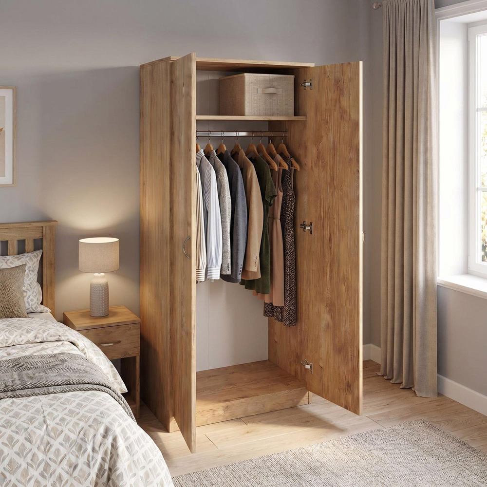 FWStyle Promo 2 Door Oak Wardrobe Image 3