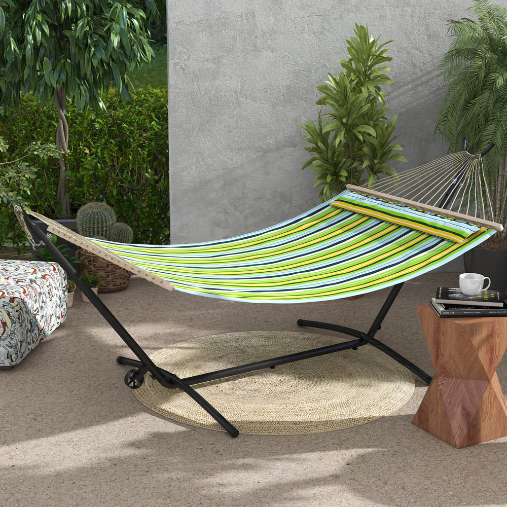 Outsunny Hammock Stand with Wheels Image 1