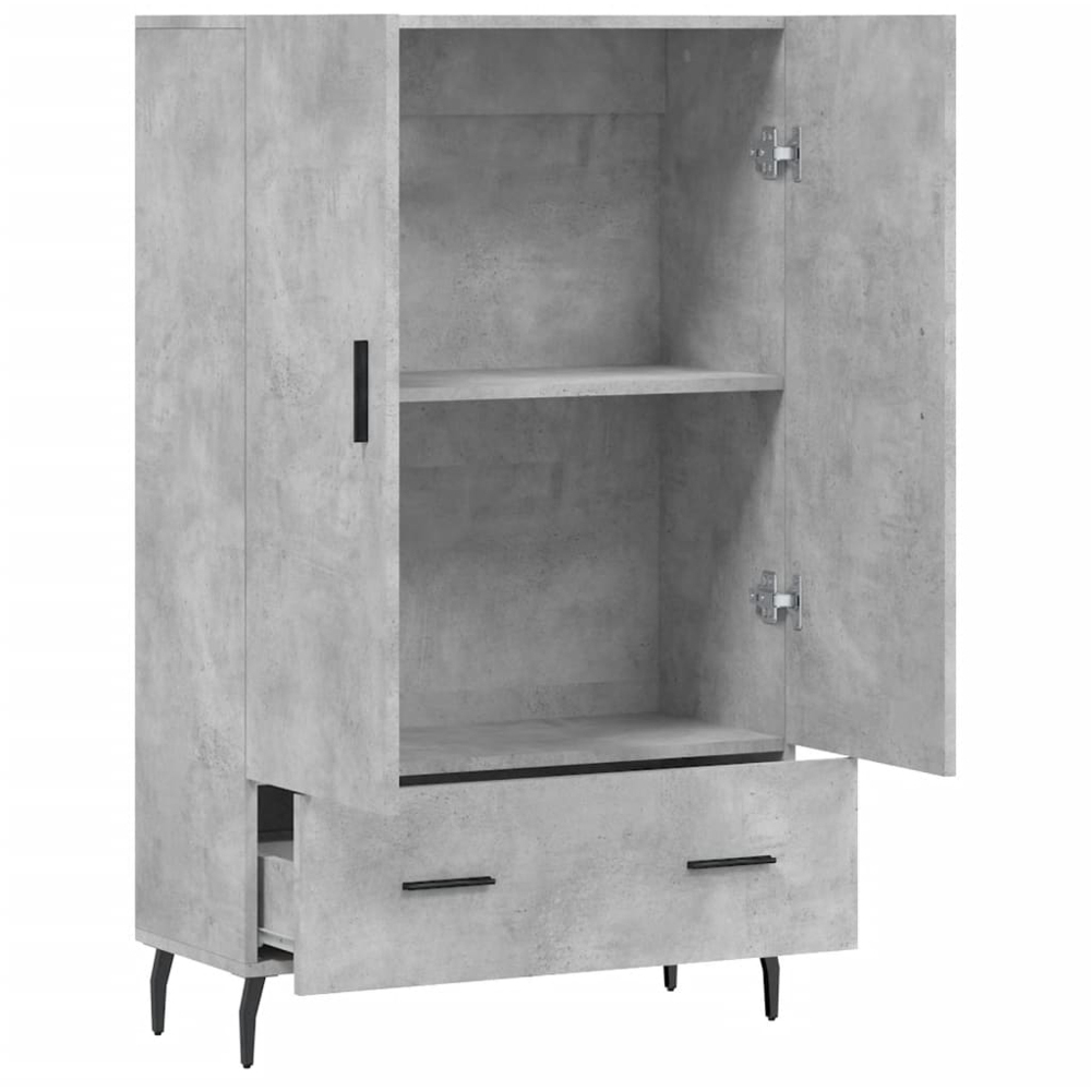 vidaXL 2 Door Single Drawer Concrete Grey Highboard Image 5