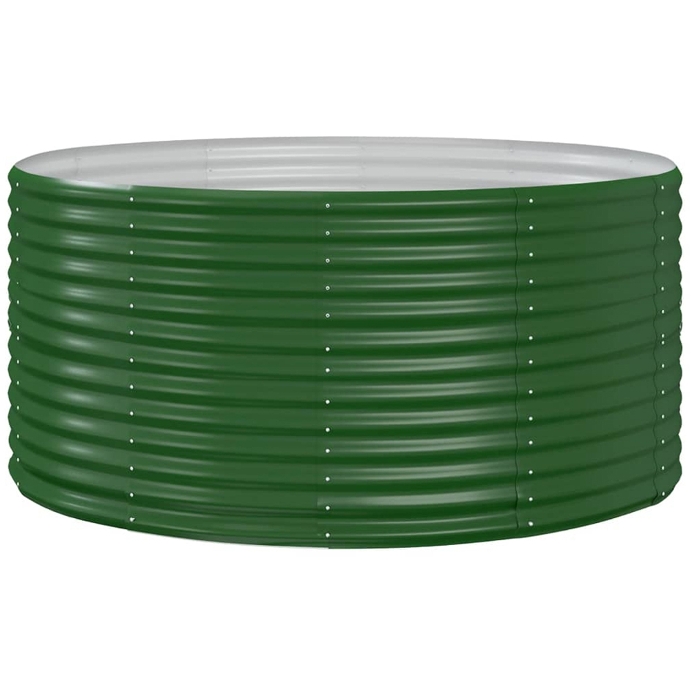 vidaXL Green Galvanised Steel Raised Garden Bed 140 x 140 x 68cm Image 1