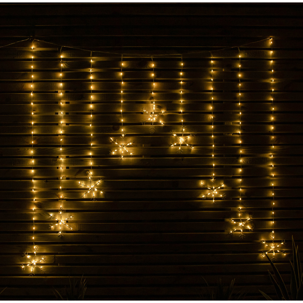 Samuel Alexander FlexiBrights 267 Warm White LED Snowflake Curtain Light 1.2 x 1.2m Image 9