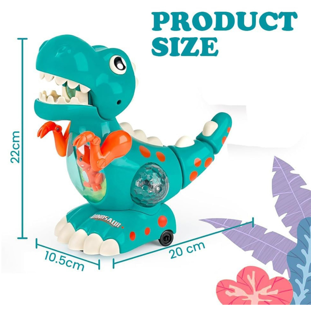 Alivio Kids Blue Crawling Walking Dinosaur Baby Toy with Musical Lights Image 7