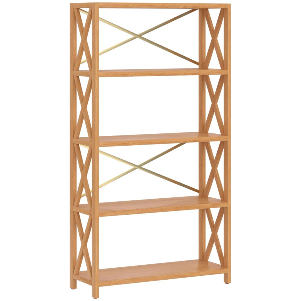 vidaXL 4 Open Shelf Brown Storage Unit Image 1