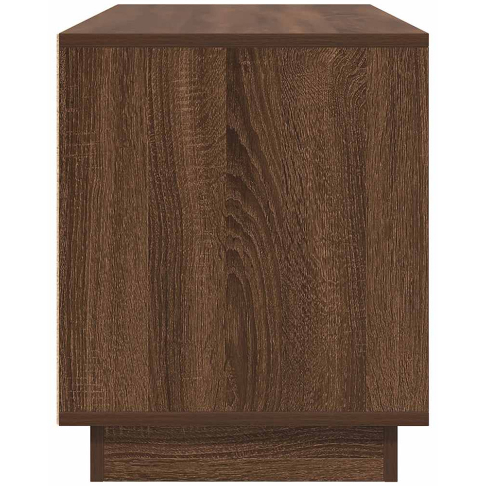 vidaXL 2 Door 2 Drawer Brown Oak Small TV Cabinet with LED Lights Image 8