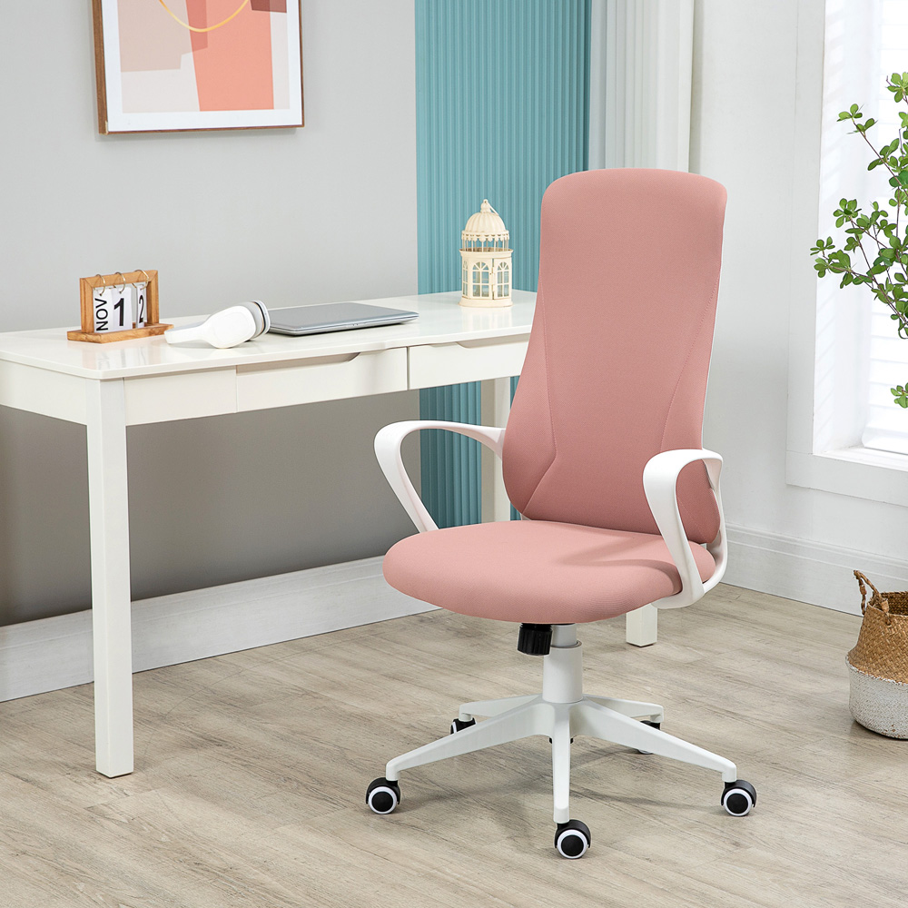 Portland Pink Elastic Swivel Office Chair Image 7