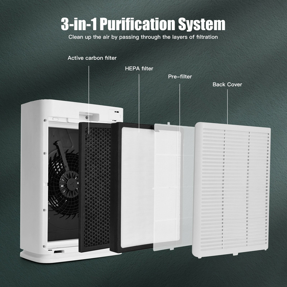 Costway 4 Layers Purification Air Purifier and Replaceable Filter Image 7
