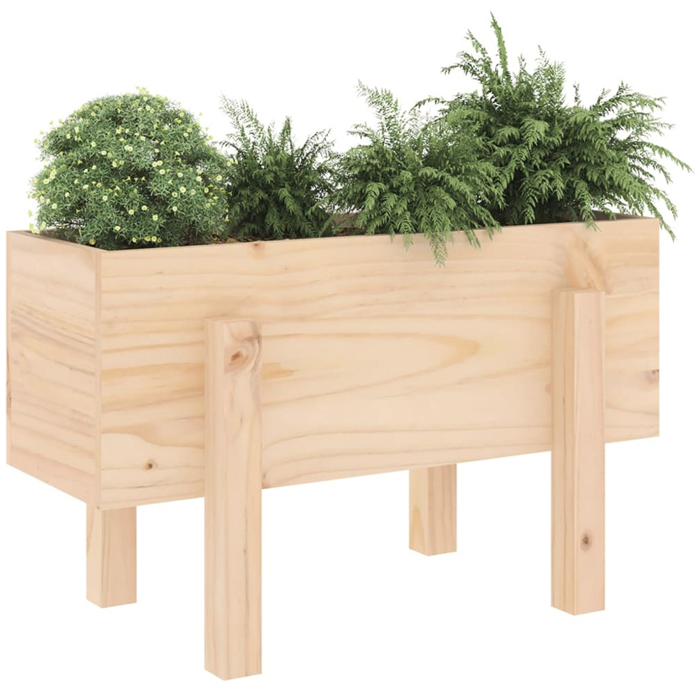 vidaXL Brown Solid Pine Wood Garden Planter 38 x 62 x 30cm Image 2