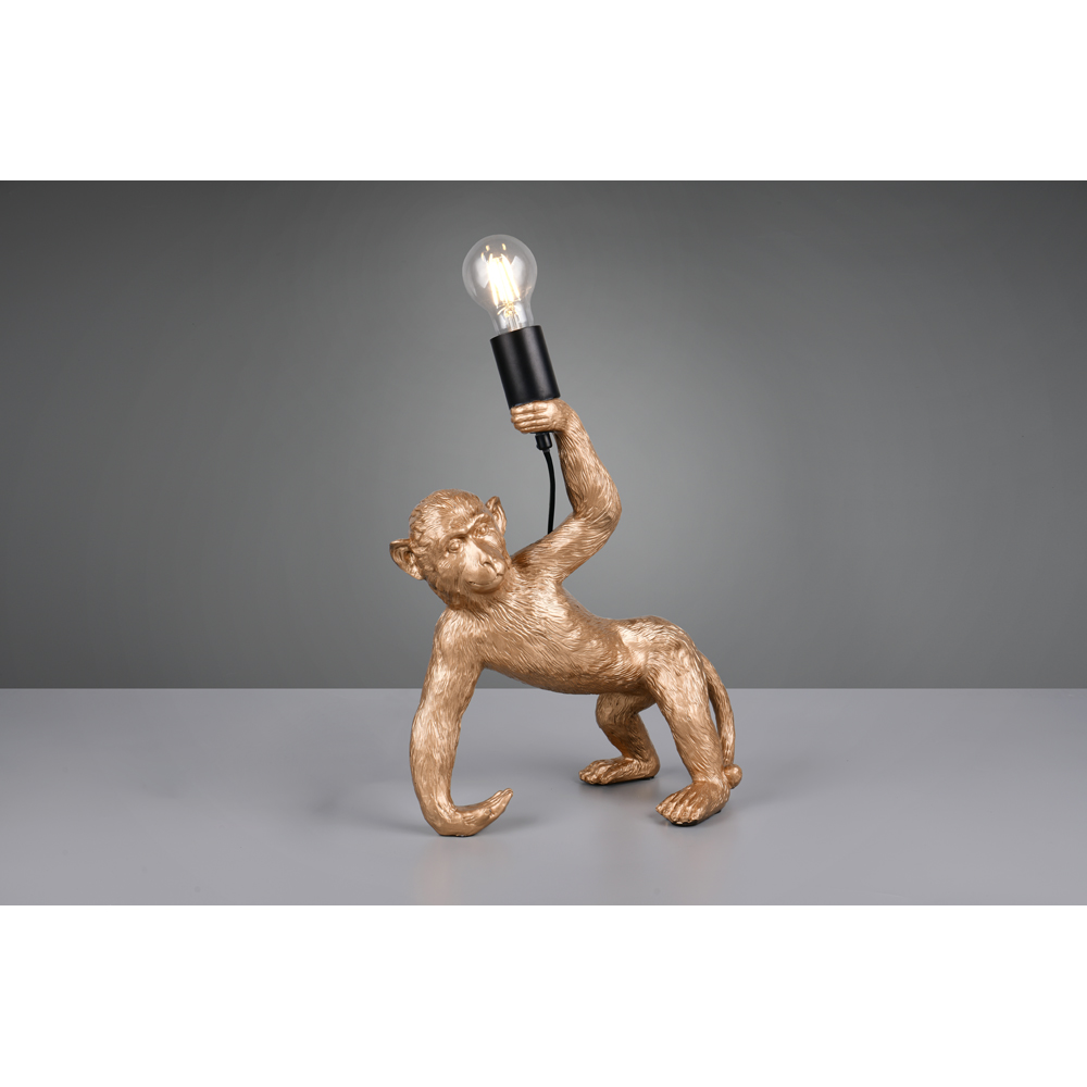 TRIO Bobo Gold Monkey Table Lamp Image 2