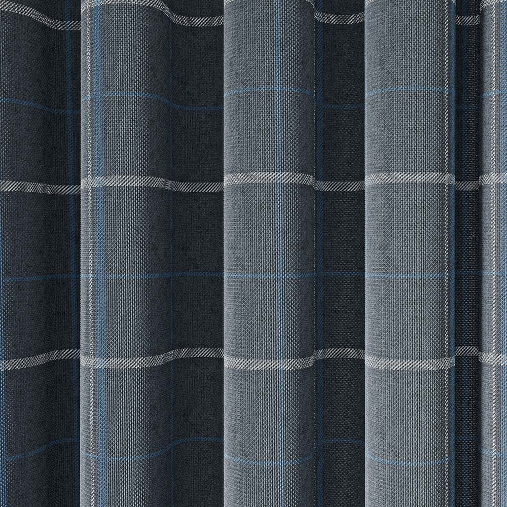 Helena Springfield Harper Woven Lined Navy Eyelet Curtains 168 x 228cm Image 3