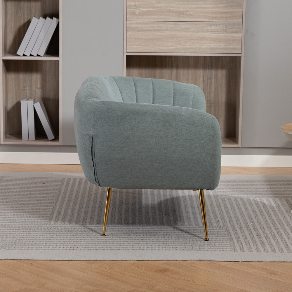 Artemis Home Stanton 2 Seater Duck Egg Fabric Shell Accent Sofa Image 5