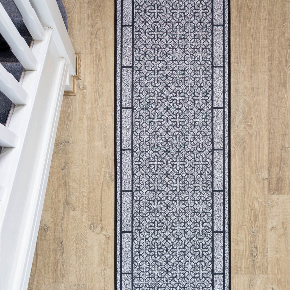 JVL Avanti Grey Rubber Backed Door Runner 50 x 150cm Image 7