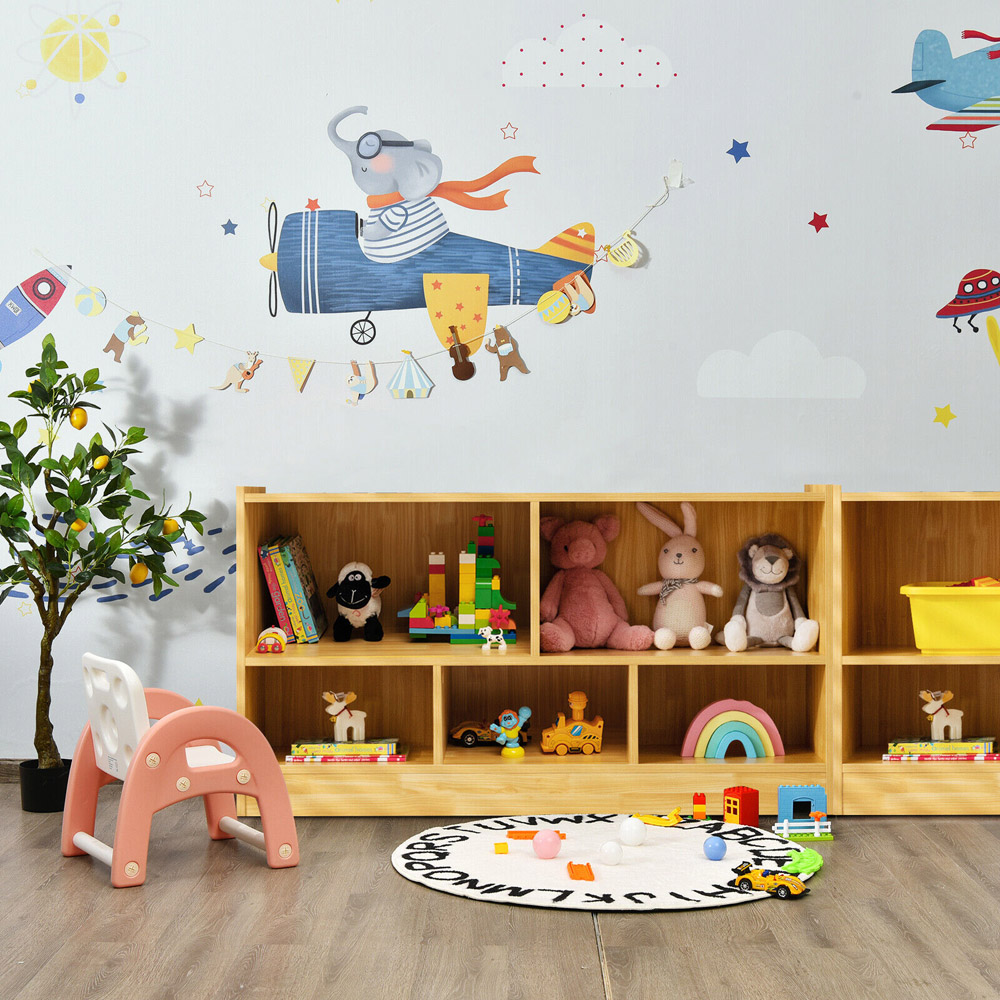 Costway 5 Shelf Kids Wooden Bookcase Image 4