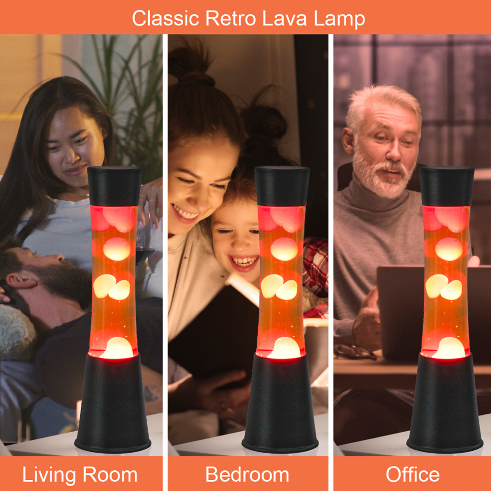 Global Gizmos Orange Liquid and Red Wax Lava Tower Lamp 16 inch Image 7