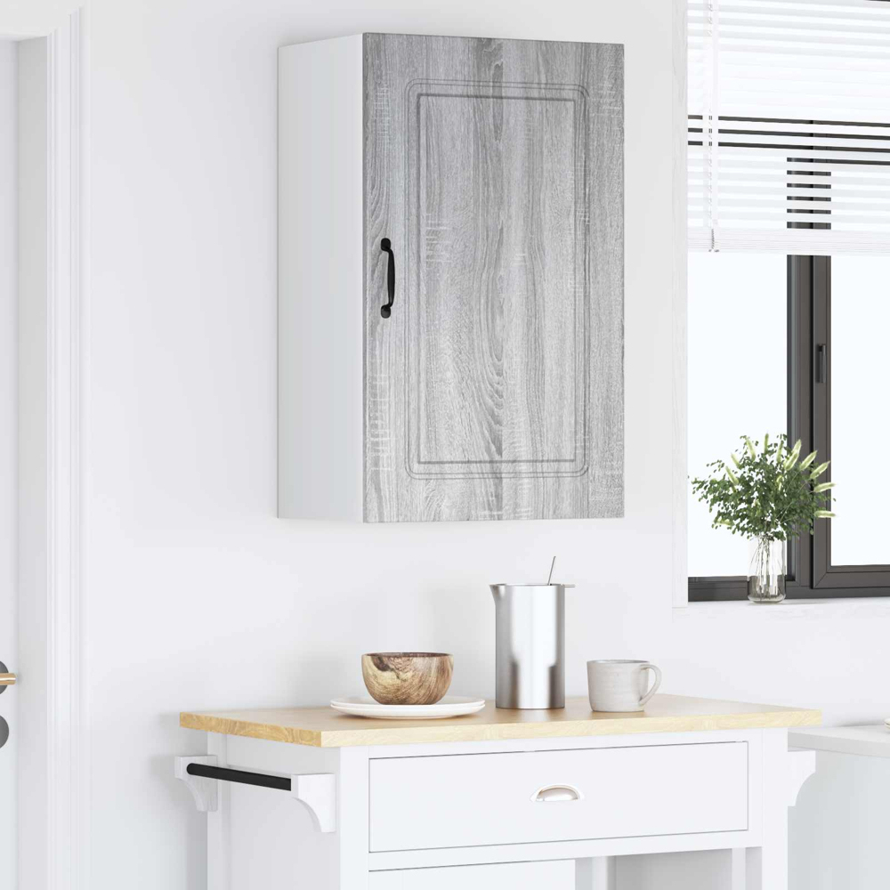 vidaXL Kalmar Single Door Grey Sonoma Wall Kitchen Cabinet Image 9