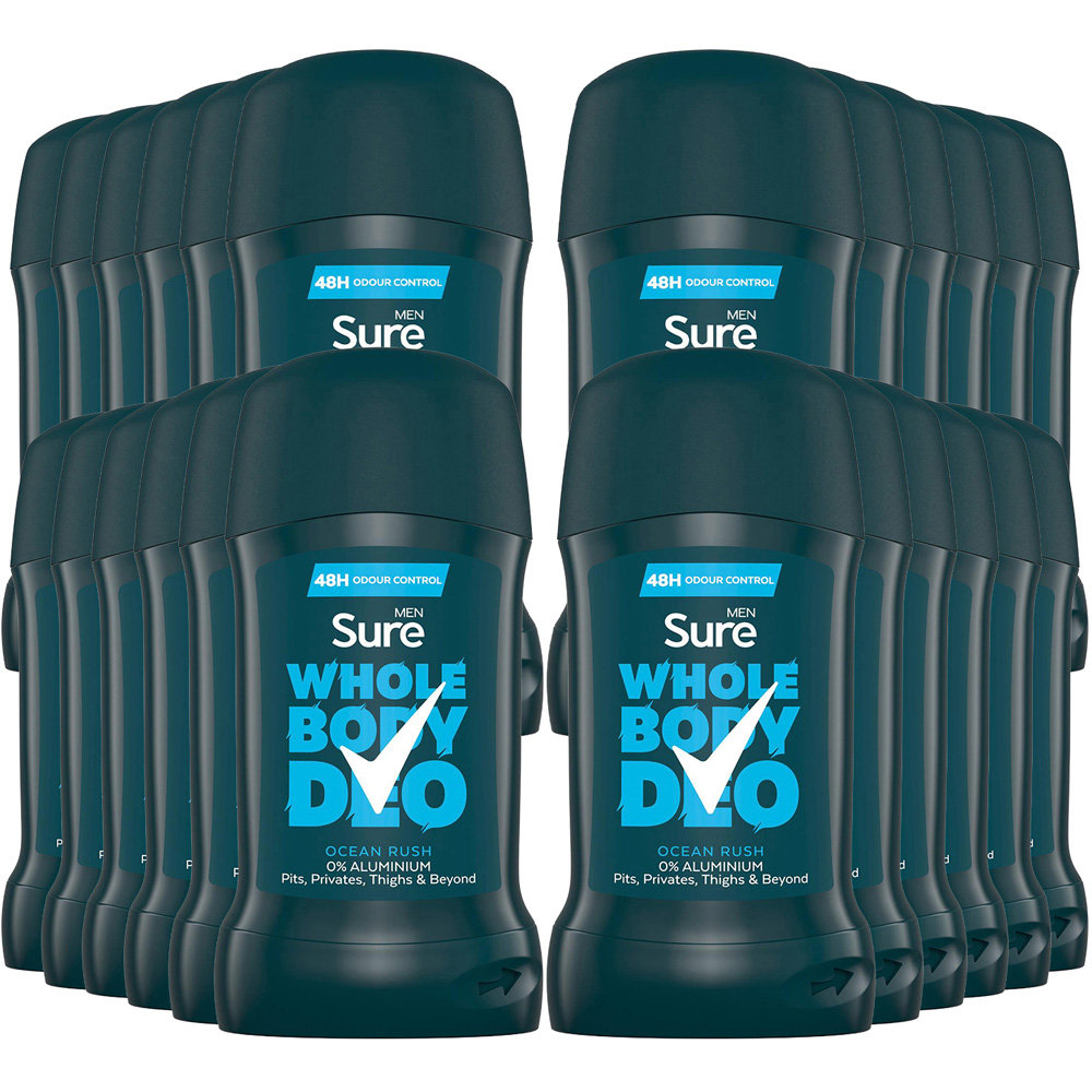 Sure Men 48H Odour Control Ocean Rush Deodorant Stick 50ml 24 Pack Image 1