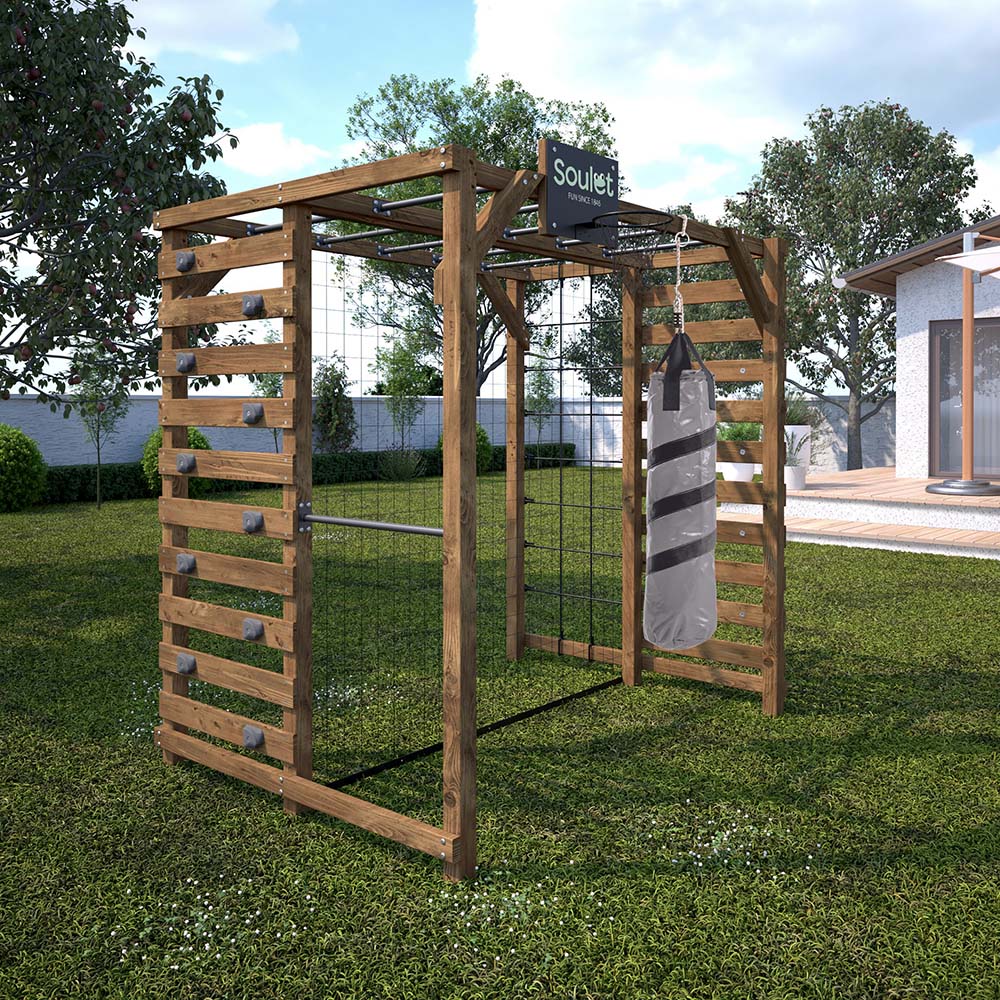 Soulet Odin Kids Wooden Climbing Football and Boxing Centre Image 2