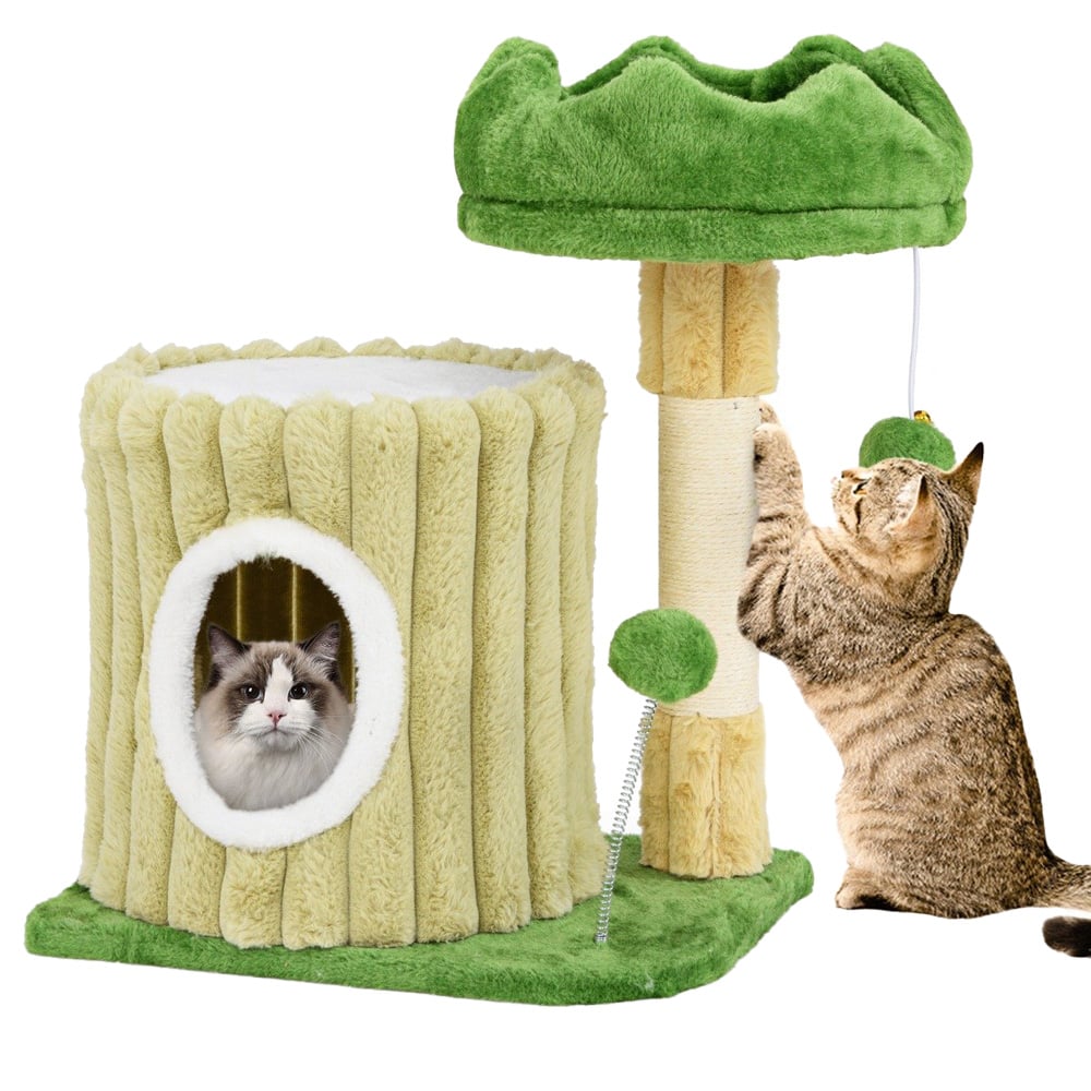 Costway Cat Tree with Sisal Scratching Posts and Padded Perch Image 1