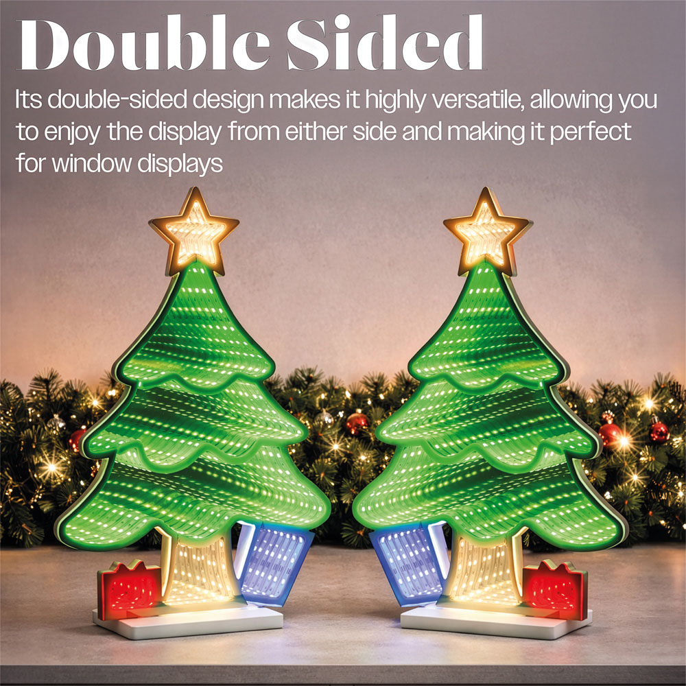 Xmas Haus Multicolour LED Tree Infinity Light Christmas Decoration 25cm Image 7