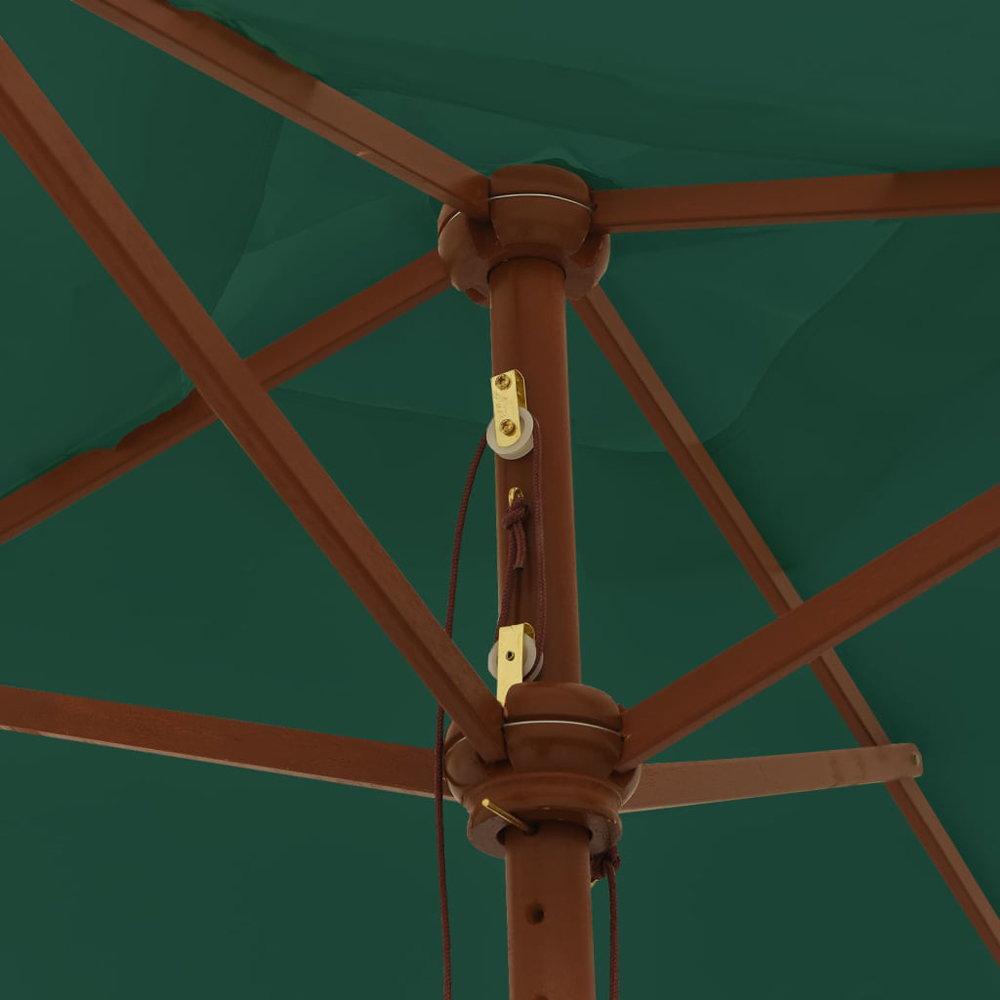 vidaXL Green Garden Parasol 3m Image 3