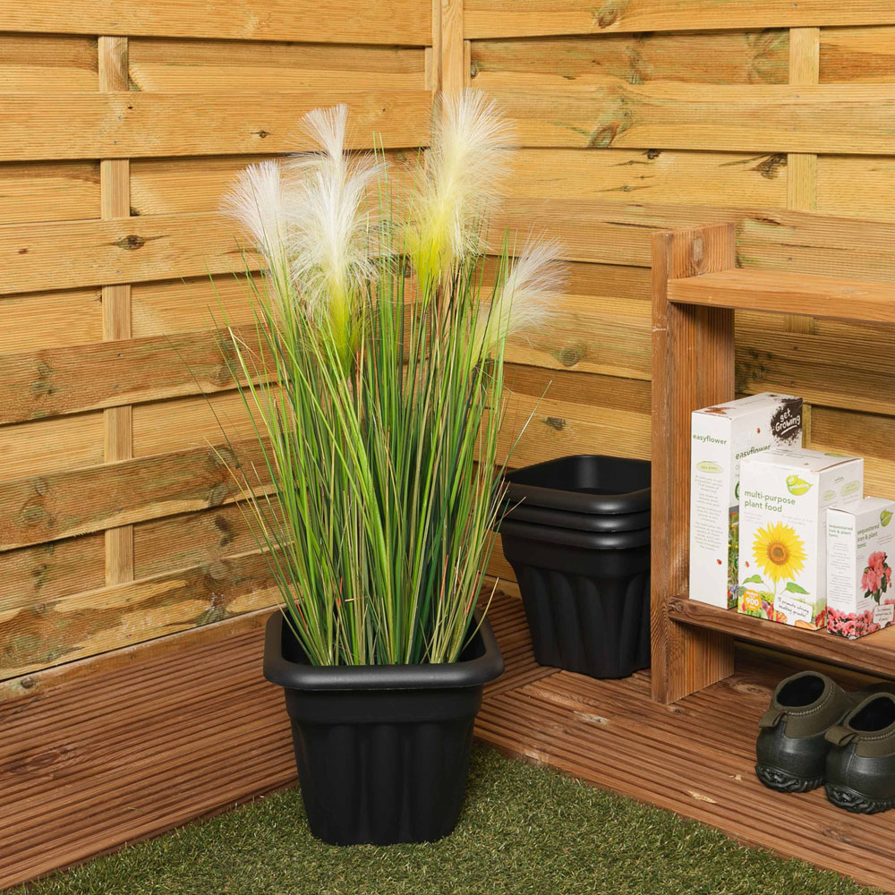 Wham Vista Slate Square Planter 25cm 4 Pack Image 2