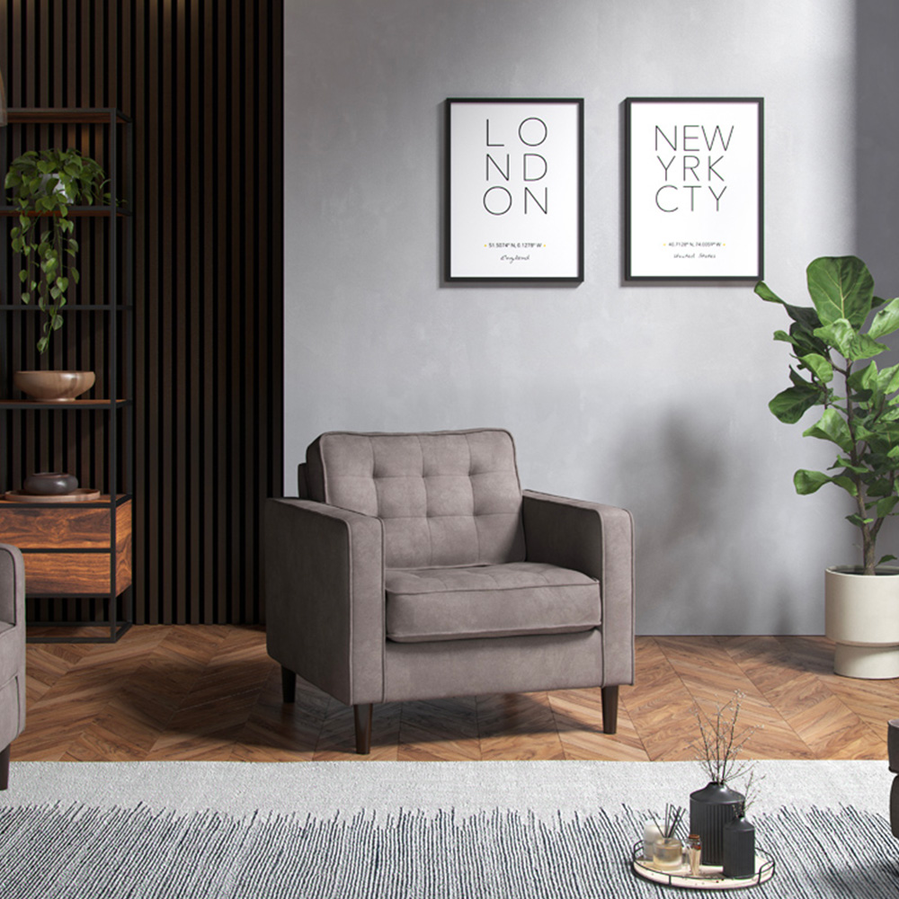 Milo Enjoy Pewter Armchair Image 3